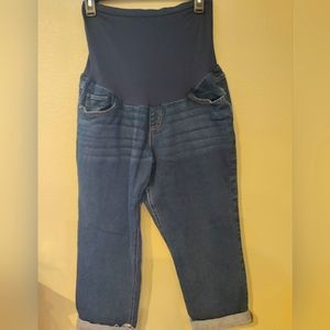 COPY - Indigo Blue Maternity denim Capri pants size XL